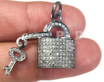 MLS500 CZ Lock Beads Micro Pave Padlock Pendant 11x17mm 24k Shiny Gold Lock Charms Turquoise Zircon Pendant Micro Pave Bracelet Charms
