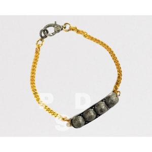 1 Pc Pave Diamond Half Ball Connector Chain Bracelet, Link Bracelet, Diamond Designer Bracelet,  Jewelry, Lock Bracelet
