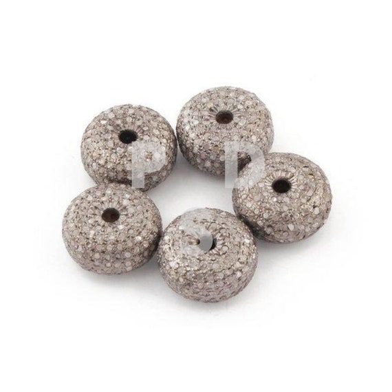 Pave Diamond Fat Bead Pave Diamond Bead Pave Diamond 8mm Etsy