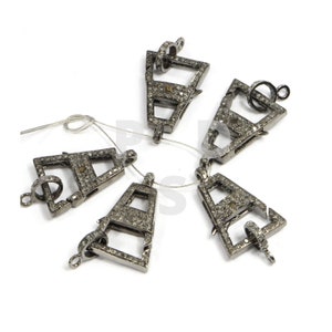 1 Pc Pave Diamond Lobster, Pave Diamond Clasp,  Handmade Finish Lock, Diamond Small Clasp 32X17mm, Diamond Lobster Lock