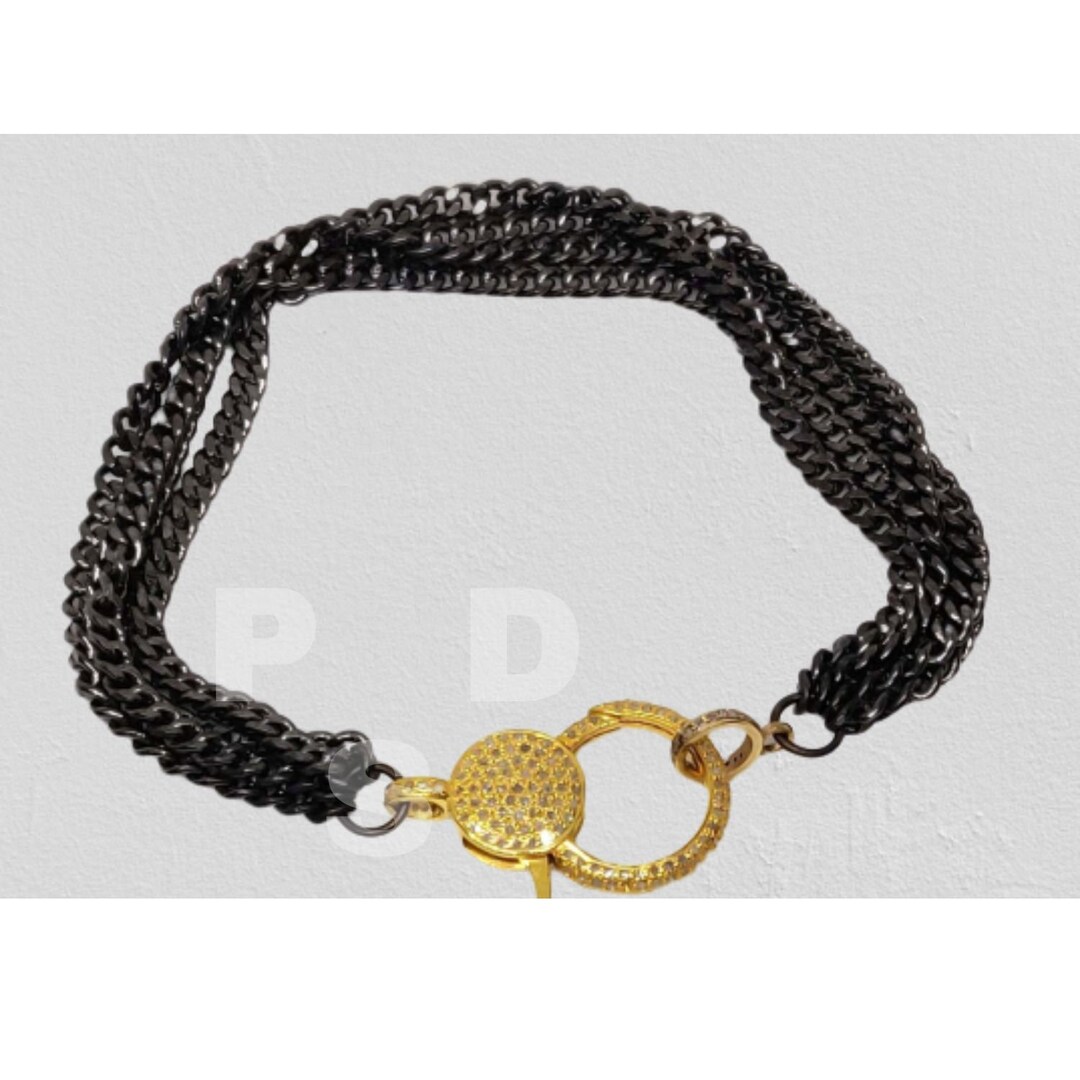 Phillip Allen Hefner Design Pave Lobster Lock Necklace