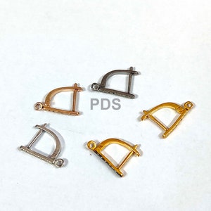 1 Pair Russian Lock Earring Hook, Rosecut Pave Diamond Earring, Handmade  Diamond Earring, Pave Diamond Lock Earring, Pave Diamond Stud