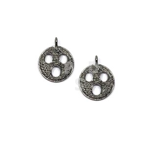 1 Pc Smiley Charm Pendant, Pave Diamond Pendant, Pave Diamond Smiley Pendant, Diamond Jewelry, , Pave Diamond Findings