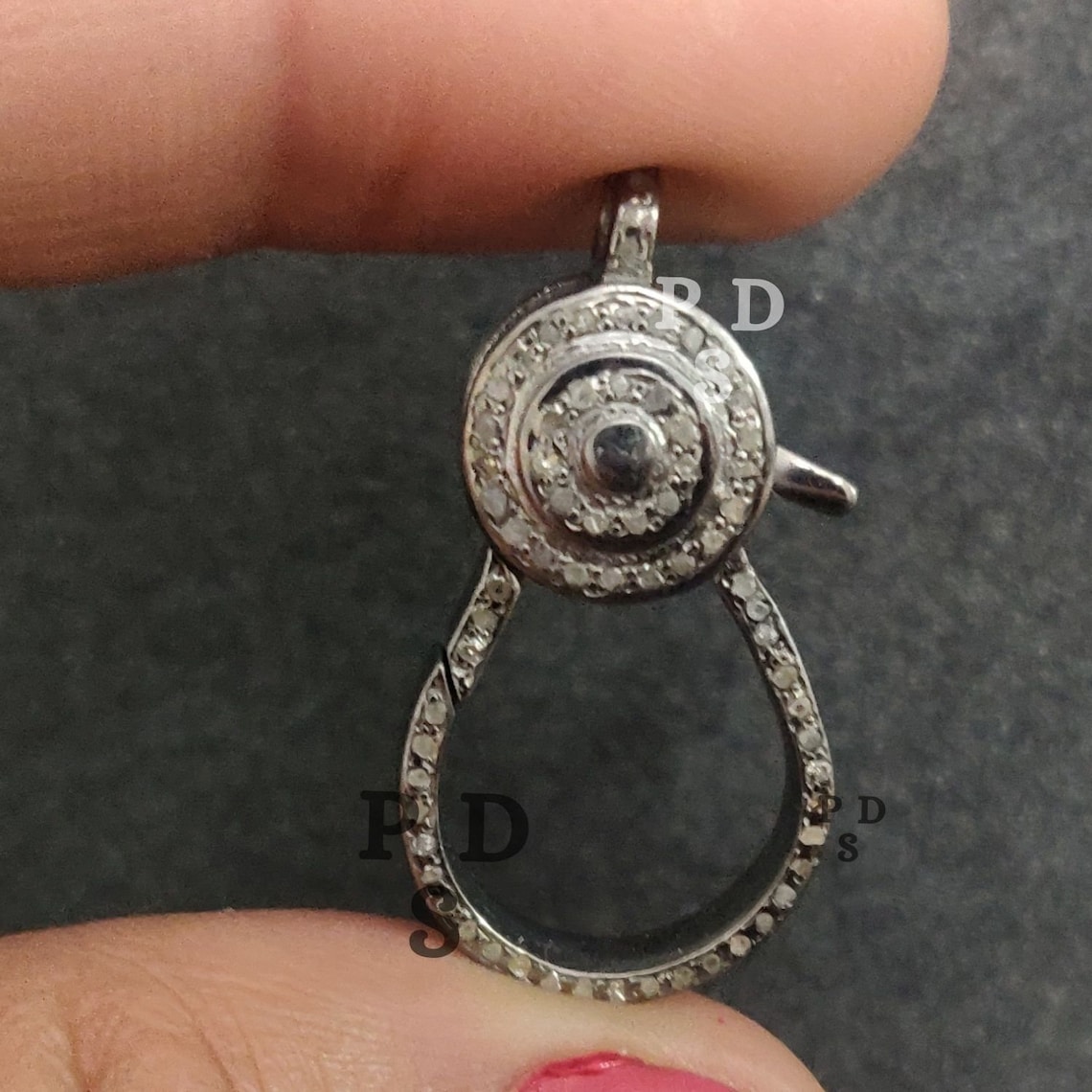 1 Pc Diamond Lobster Lock Pave Diamond Lobster Lock Clasp Etsy