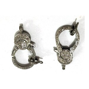 1 Pc Pave Diamond Lobster, Pave Diamond Clasp, , Pave Diamond Lobster Lock Clasp, Pave Diamond Jewelry, Diamond Findings