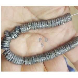 2 Pcs Pave Diamond Wheel, Pave Diamond Spacer Bead, Diamond Wheel, Pave Diamond Spacer Wheel, Diamond Wheel Size 4mm, 6mm, 8mm, 10mm & 12mm