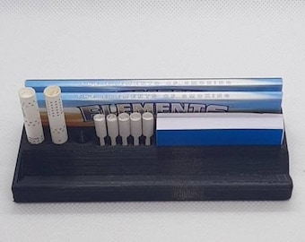 Bandeja para liar en miniatura (115 x 50 mm) / Soporte para libros Kingskin & Roach, estación de rollo todo en uno