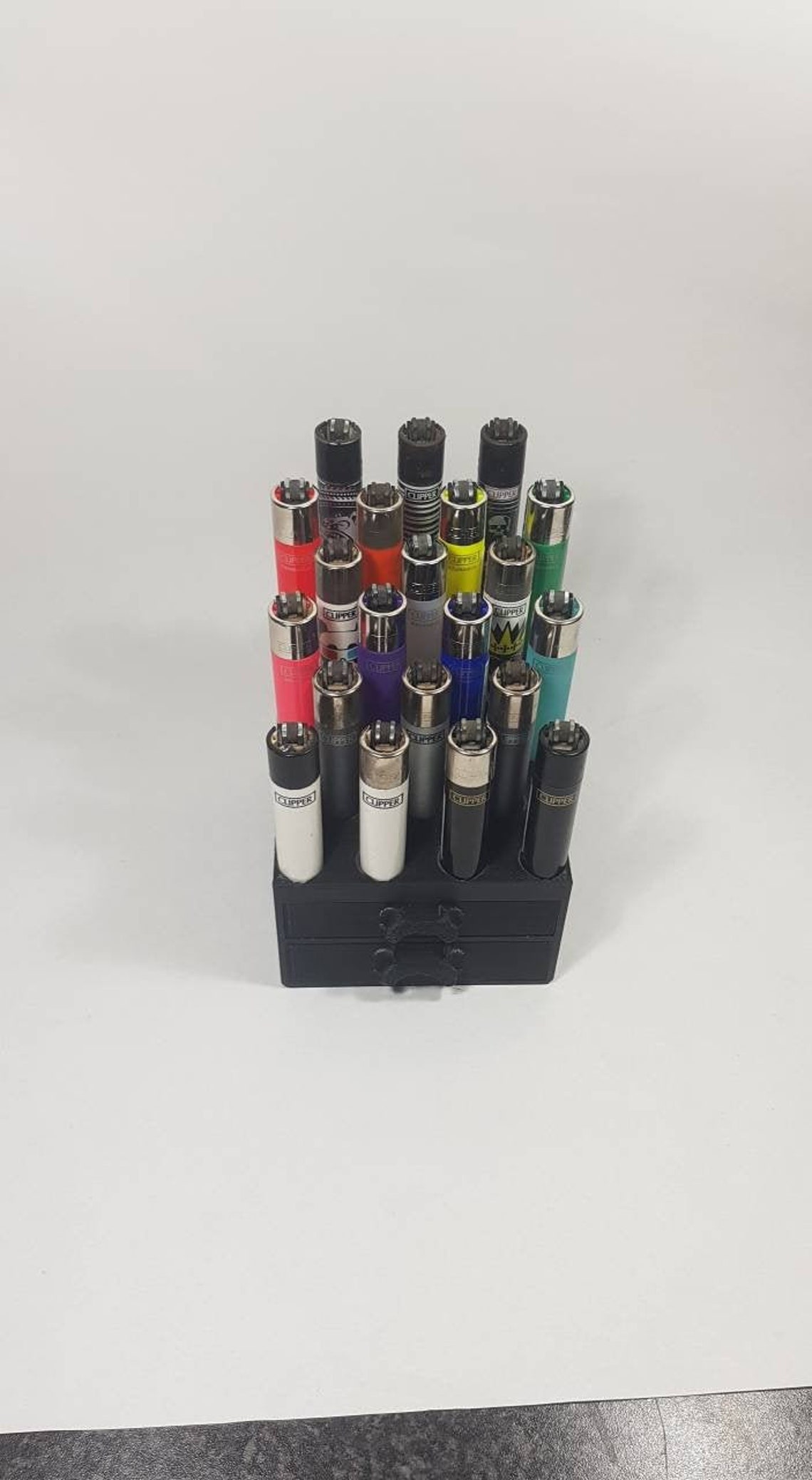 21 Piece Clipper Display Stand With 2 Drawers & Back Storage Etsy