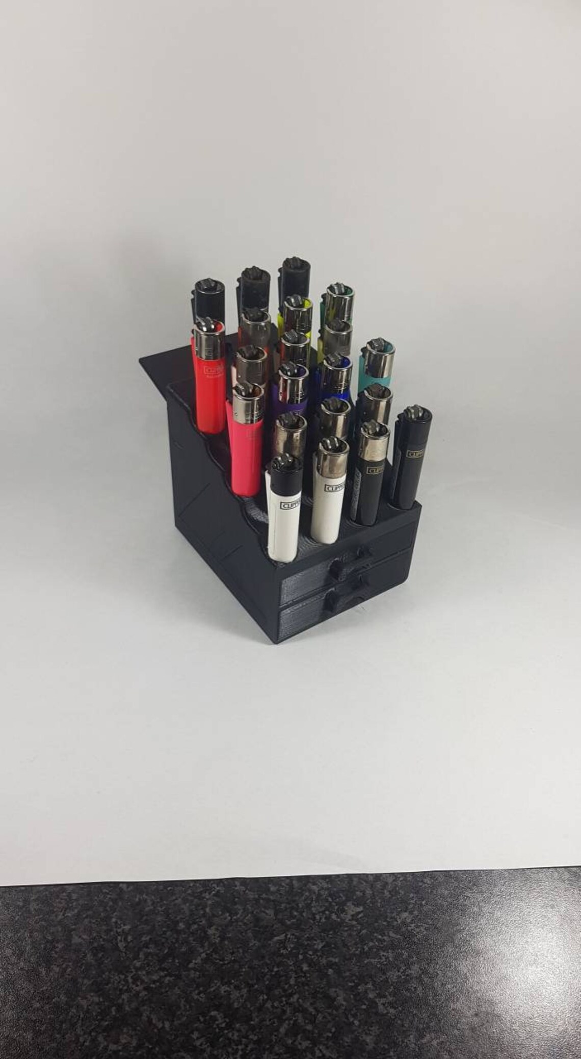 21 Piece Clipper Display Stand With 2 Drawers & Back Storage Etsy