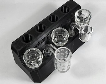 7 or 9 Piece Bowl & Banger Display Block Stand (Facet Edges)