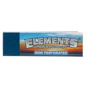 NICHT PERFORATED - Elements Slim/Standard Roach Books x50 nicht perforierte Karten - Smoke Box & Roll Tray Refills, zum Rauchen/Rollen/Kunst.