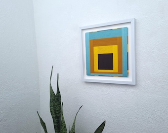 Nested Hues 5, Weaving Textile, Modern Textile, Handmade, Wall Hanging, Fiber art, Home Decoration, Wall Decoration, Textile Framed Art,