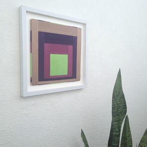 Nested Hues 1, Weaving Textile, Modern Textile, Handmade, Wall Hanging, Fiber art, Home Decoration, Wall Decoration, Textile Framed Art,