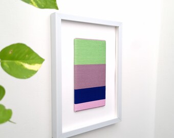 Ingelijste vezelkunst, moderne wanddecoratie textiel, boho-decor