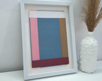Geometrische textielmuurkunst, moderne vezelkunst, boho-decor