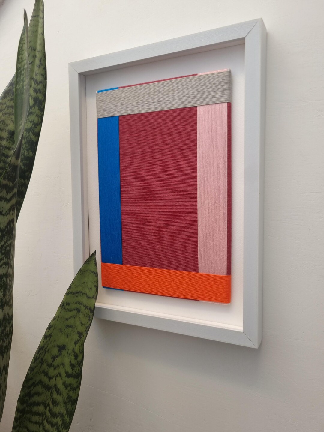 Geometric Fiber Art Colorful Textile Wall Decor Framed Photo Inspiration