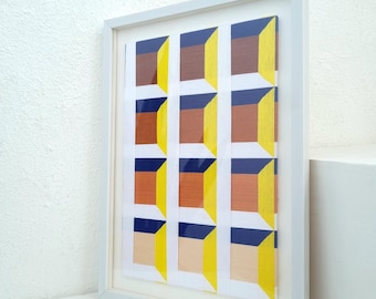 Shifted 3, Wall Art, Boho Decor, Textile Art, Wall Hanging, Woven Wall Hanging, Modern Wall Decor, Colorful wall art, Housewarming Gift,