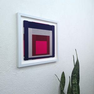 Nested Hues 4, Weaving Textile, Modern Textile, Handmade, Wall Hanging, Fiber art, Home Decoration, Wall Decoration, Textile Framed Art,