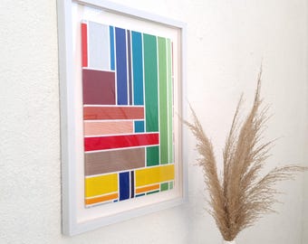 Cascade 2, Fiber Art, kunst aan de muur, muur hangen, handgemaakte kunst aan de muur, modern muur decor, geweven muur hangen, woondecoratie, textiel muur hangen