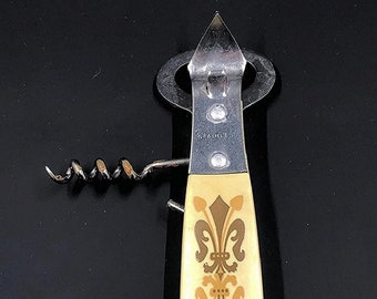 Corkscrew Bottle Opener - Retro Can Opener - Mid Century Bar Tool - Vintage Kitchen Utensil