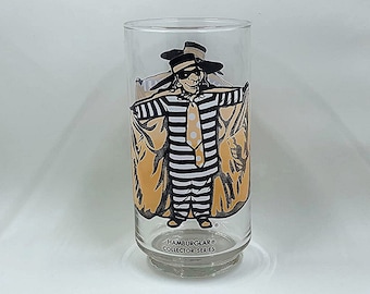 McDonald’s Hamburglar Glass – Vintage Character Collectible – Retro Fast Food Memorabilia – Kids’ Glassware