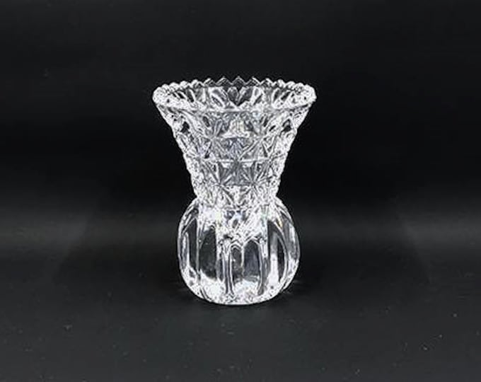 Vintage Crystal Cut Glass Toothpick Holder Etsy