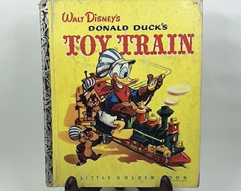 Vintage Donald Duck's Toy Train Little Golden Book