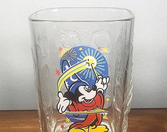 Mickey Mouse Glass — Vintage McDonalds Drinking Glass — Limited Edition Disney Collectible