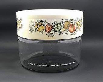 Pyrex Spice of Life Jar – Vintage Glass Canister – Retro Kitchen Storage Container