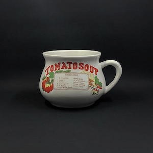 Vintage Tomato Soup Recipe Handled Bowl