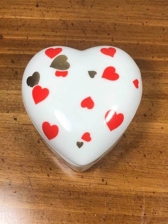 Vintage Lefton Heart Shaped Trinket Box - image 5