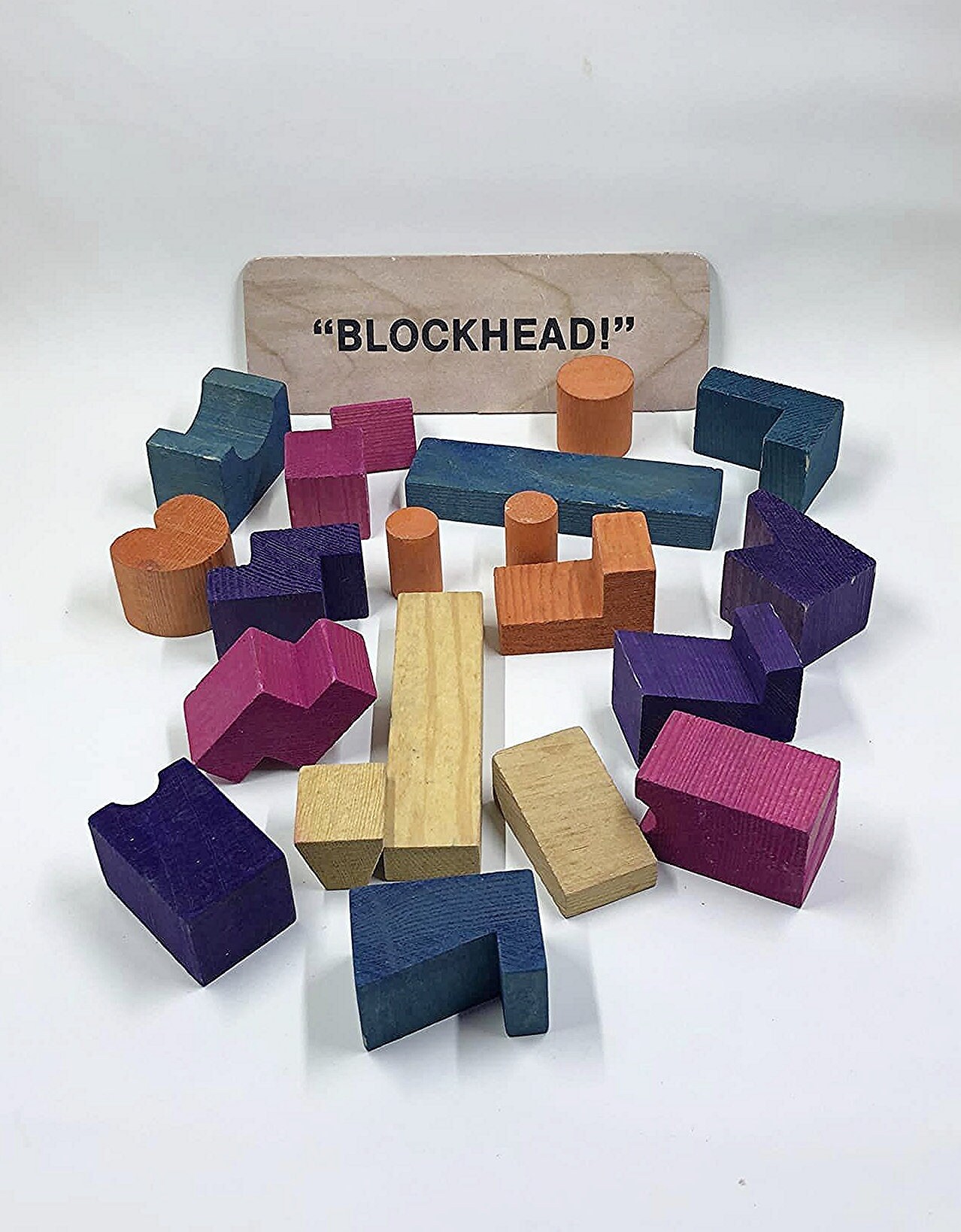 Vintage Blockhead Wooden Balancing Skill Game Etsy