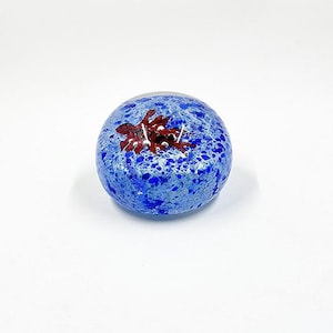 Vintage Hand Blown Glass Ocean Paperweight