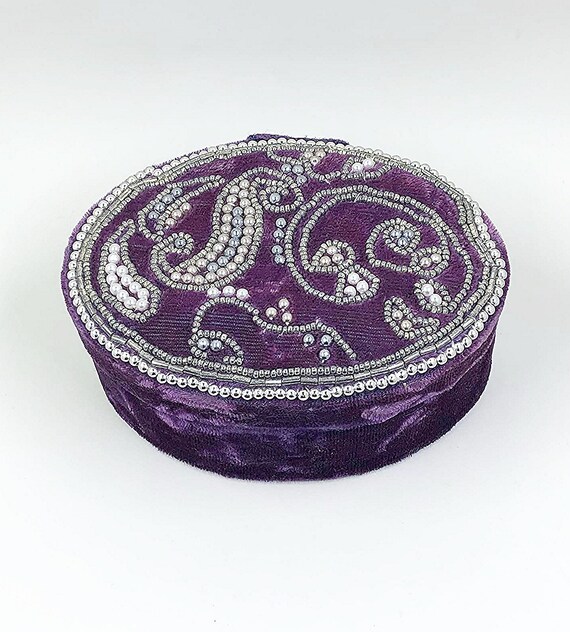 Velvet Sofa Shaped Jewelry Box. Color Haze Blue Gem