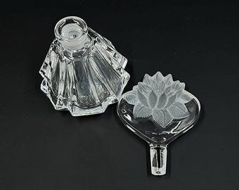 West German Perfume Bottle - Vintage Lead Crystal - Retro Glass Vanity Bottle