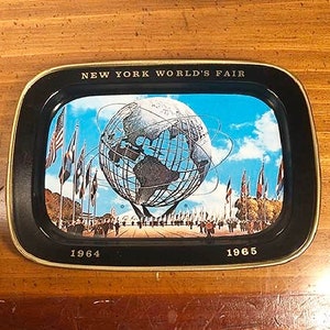 1964-65 NY World’s Fair Unisphere Tray – USS Collectible - Souvenir Tray - Change Tray - Historic Decor