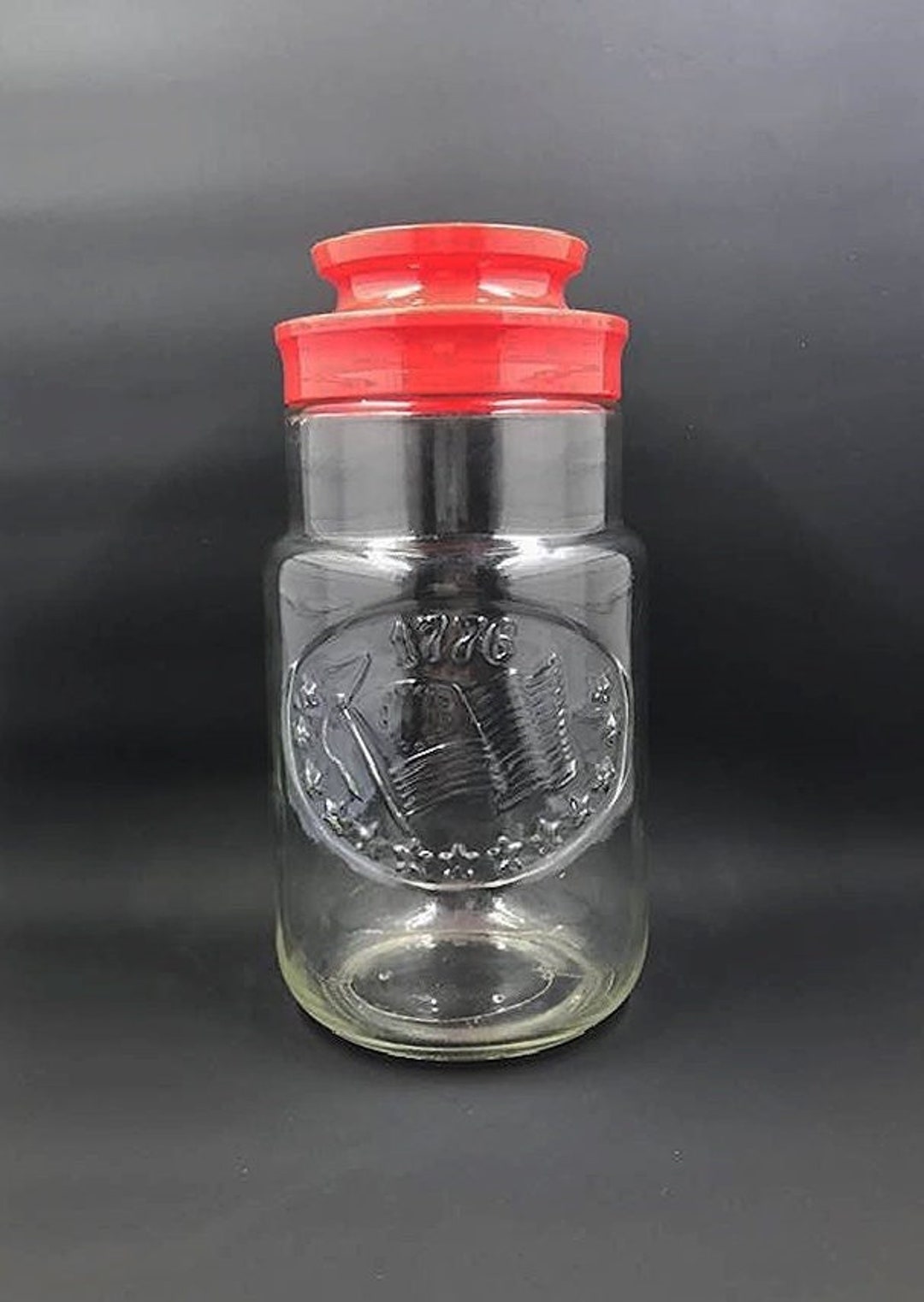 Maxwell House Coffee Jar - Patriotic 1776 - Vintage Anchor Hocking Maxwell House Coffee Jar - Patriotic 1776 - Vintage Anchor Hocking