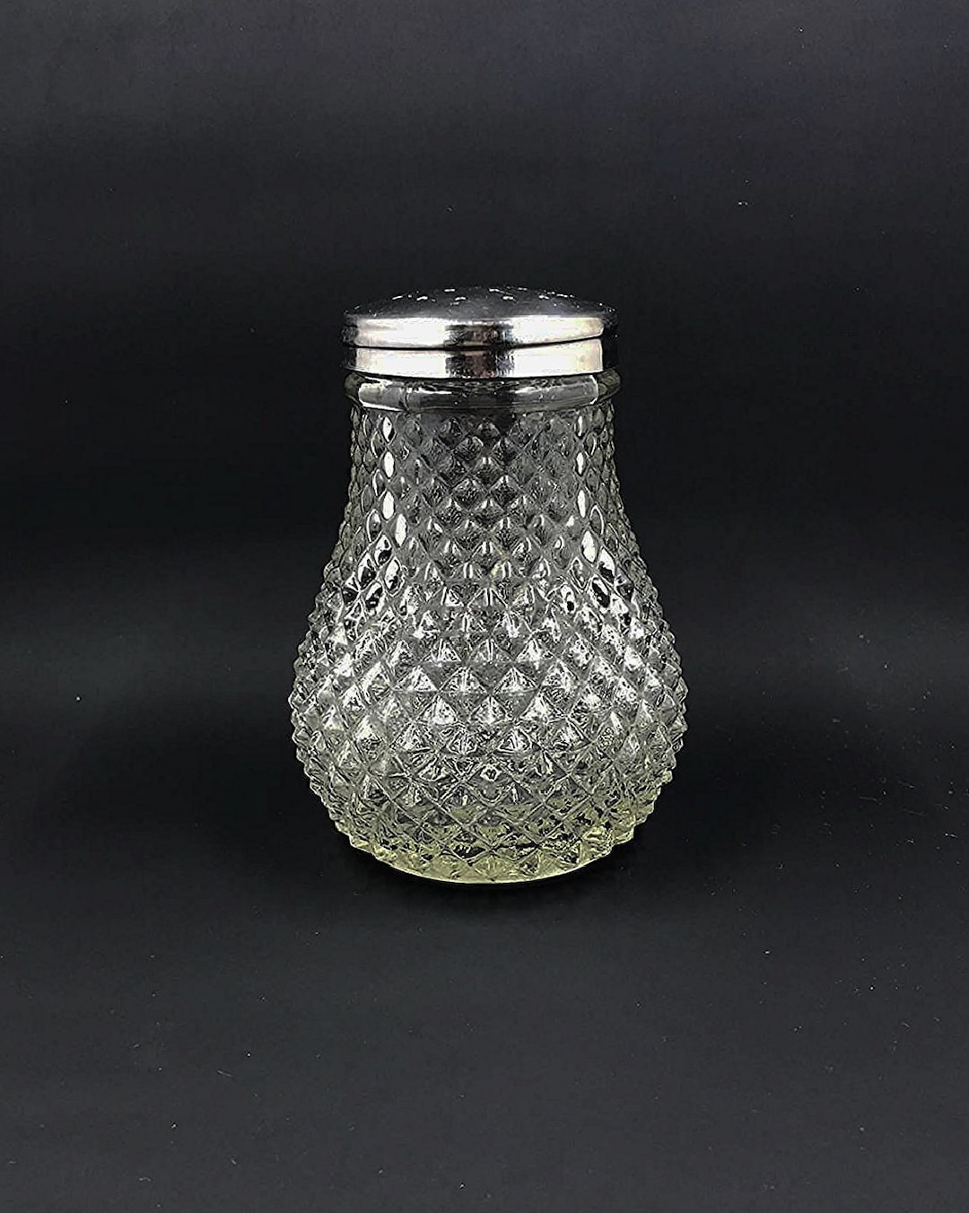 Vintage Diamond Point Glass Sugar Shaker Dispenser Etsy
