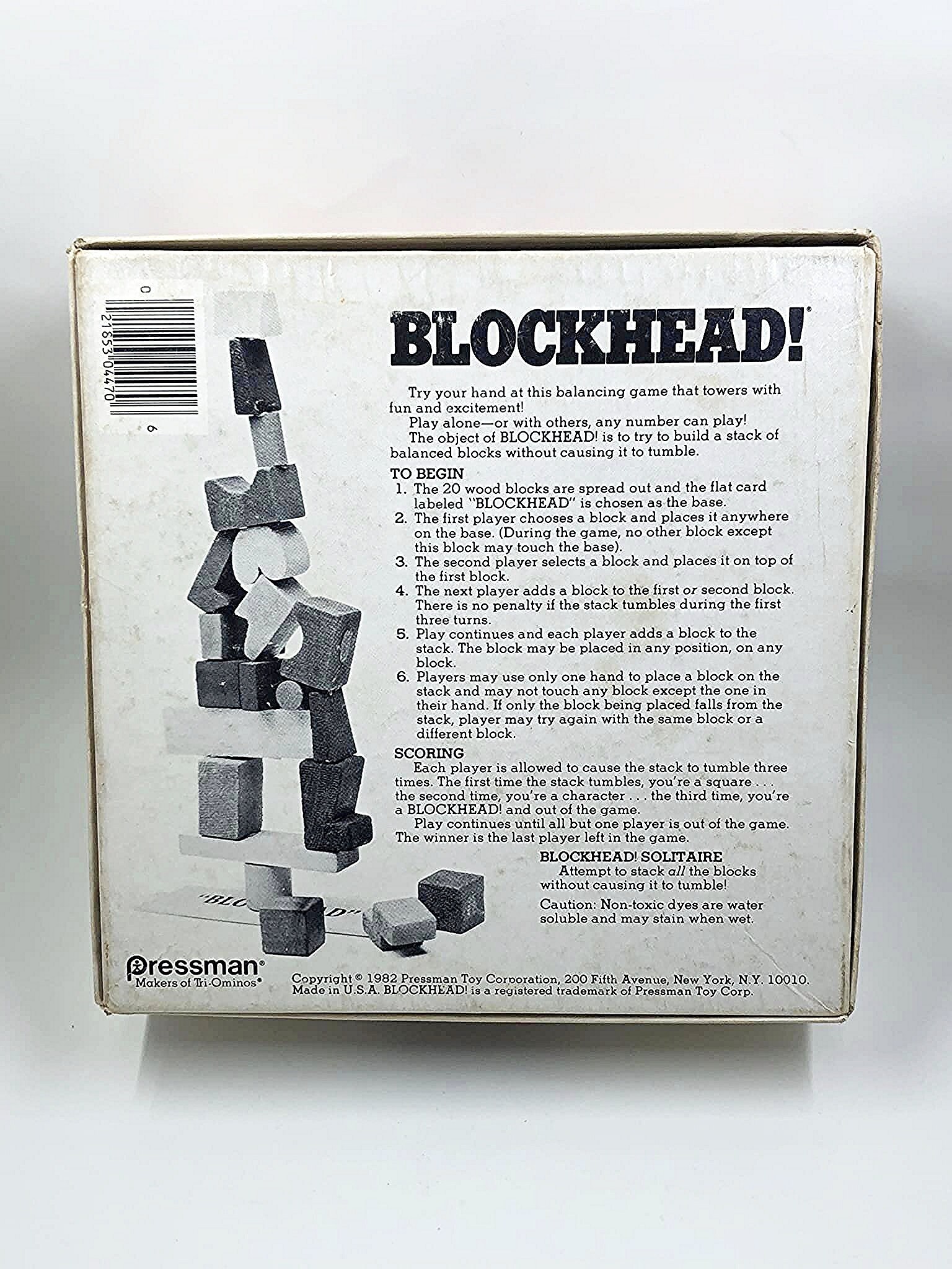 Vintage Blockhead Wooden Balancing Skill Game Etsy