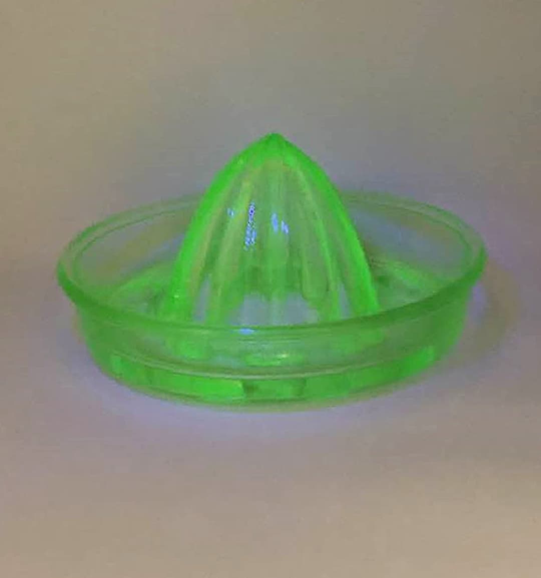 Vintage Uranium Glass Citrus Juicer Etsy