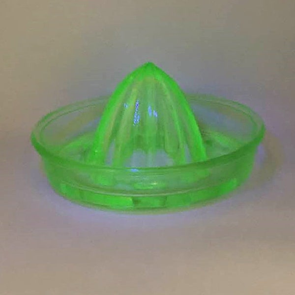 Vintage Uranium Glass Citrus Juicer