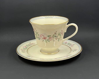 Vintage Lenox Serenade Fine China Teacup & Dessert Plate