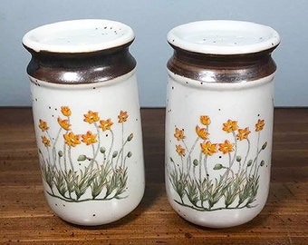 Vintage Speckled Salt & Pepper Shakers