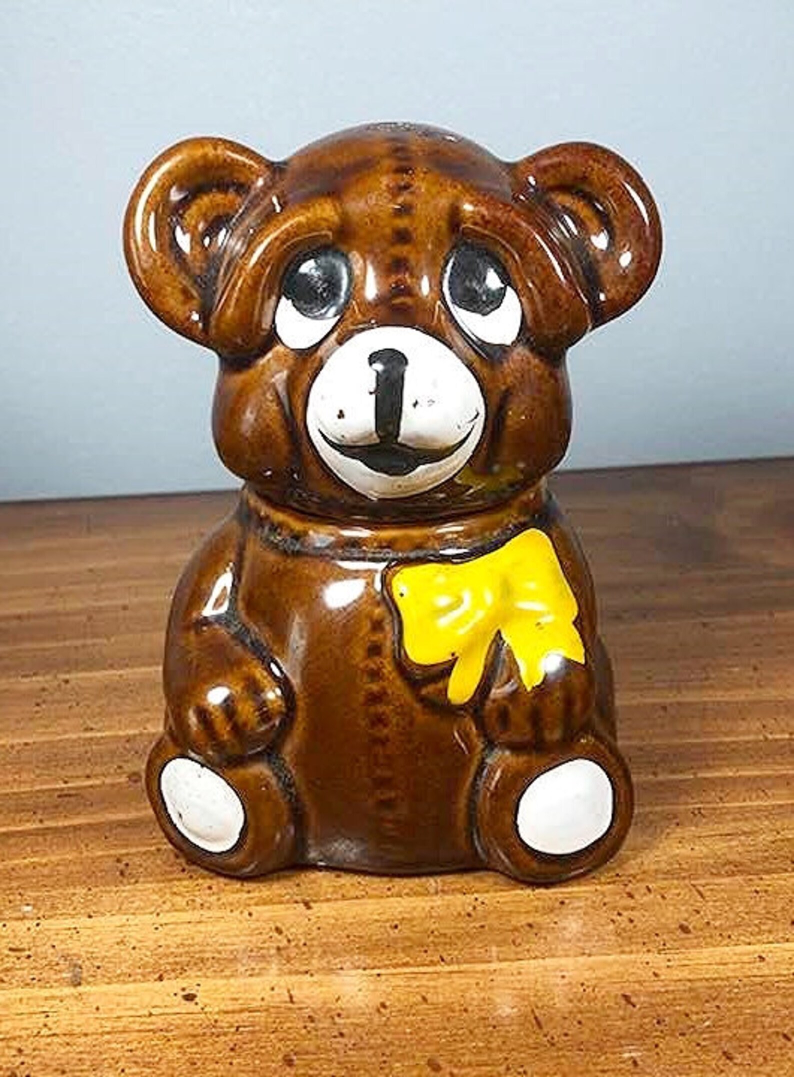 Vintage Honey Pot Brown Bear Bear Honey Jar Ceramic Bear Etsy