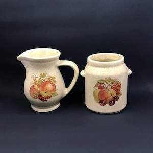 Vintage Hyalyn Pottery Creamer and Sugar Set – Farmhouse Kitchen Décor – USA Made – Mid Century