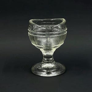 Antique 1930s Pebbled Glass Eye Wash Cup - Vintage Medical Curio by John Maris Co.