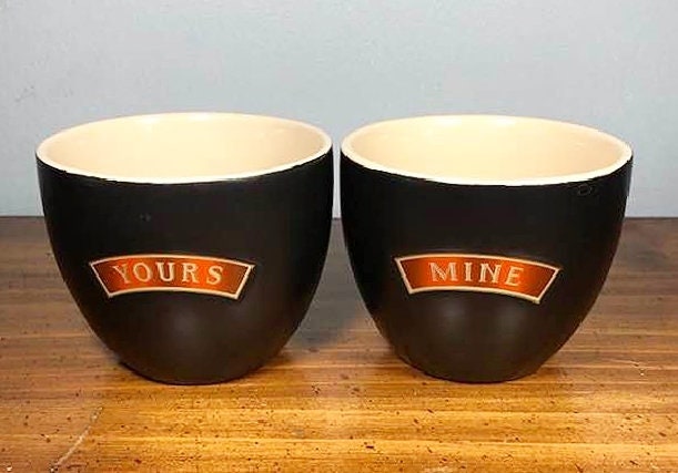 Vintage Baileys Yours & Mine Ceramic Bar Cups - Etsy