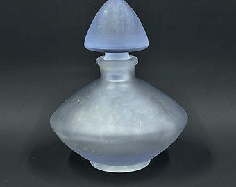 Frosted Purple BALOS Perfume Bottle with Stopper – Matte Glass Vanity Decor