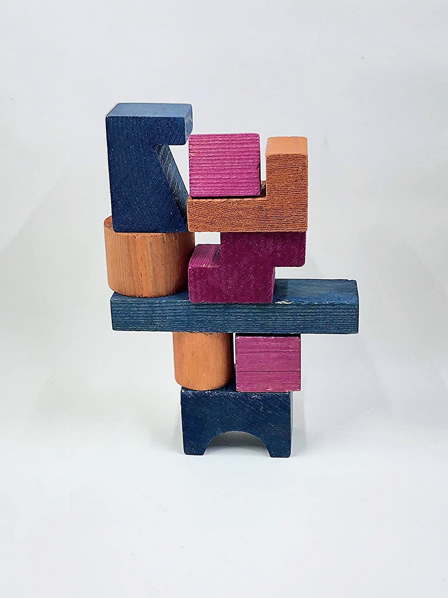 Vintage Blockhead Wooden Balancing Skill Game Etsy