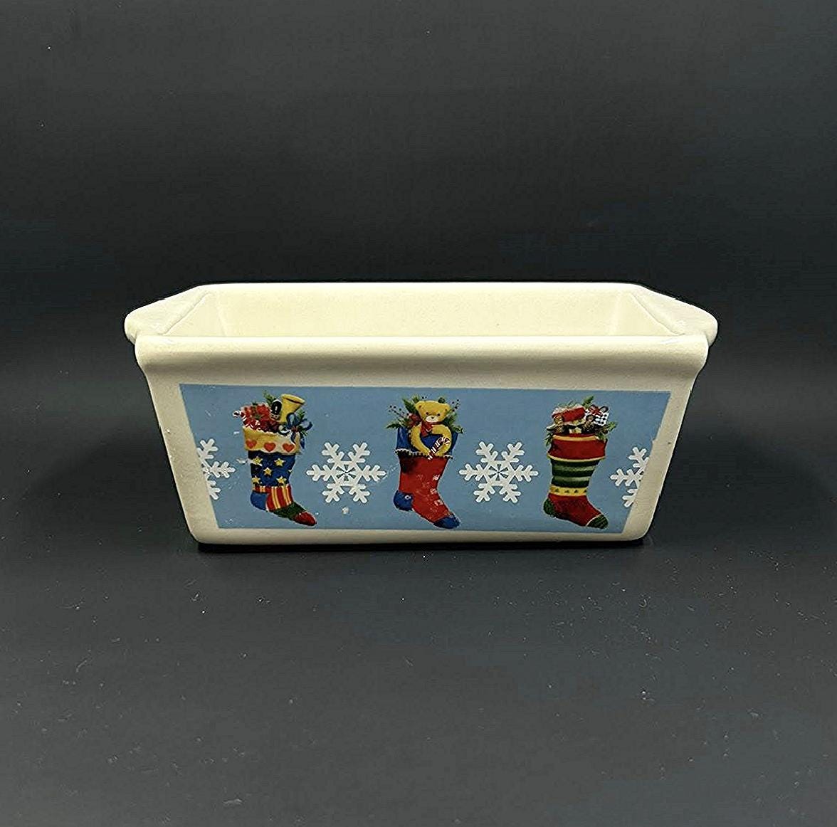 Lot De 2 Mini Moules à Pain/beurre Nantucket En Grès Blanc - Thème Vacances Et Noël